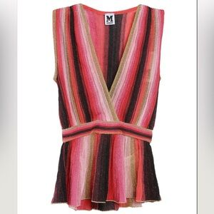 M Missoni
Printed V-Neck Blouse w/ Tags. $250